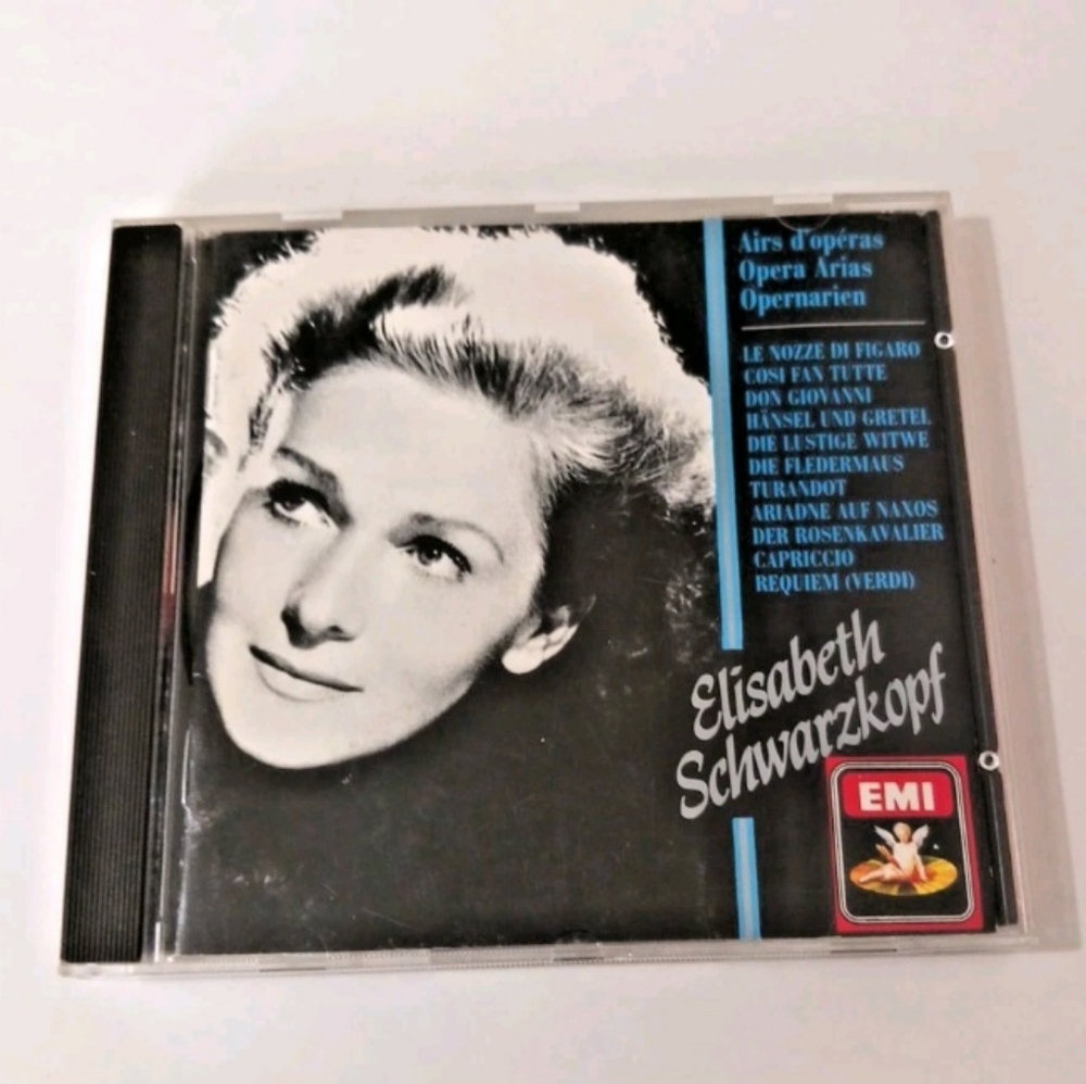 Elisabeth Schwarzkopf Opera Arias CD 1990 EMI W. Germany Mozart Strauss Booklet